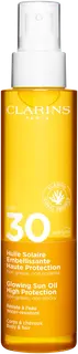 Clarins Glowing Sun Oil SPF 30 for body & hair aurinkosuojaöljy 150 ml 