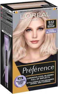 L'Oréal Paris  Preference 9.12 Siberia vaalea helmiäistuhka kestoväri 1kpl