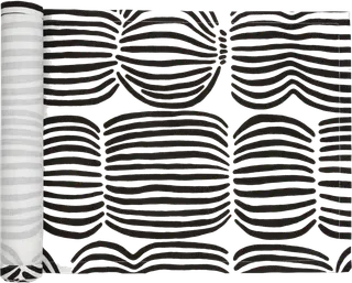 Pentik Vilja akryylipintainen kaitaliina 45x160 cm musta
