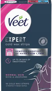 Veet Expert Cold Wax Strips bikini & underarm normal skin 16pcs