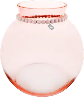 Aarikka Kupla lasimaljakko 17 cm, pieni vaaleanpunainen