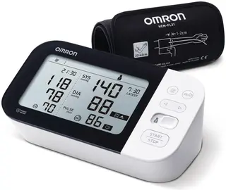 Tarkka verenpainemittari Omron Connect älypuhelin sovelluksella ja Intelli Wrap mansetilla.