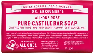 Dr Bronner's Bar soap Rose ruusu palasaippua 140 g