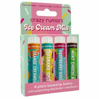 Crazy Rumors Ice Cream Mix 4-pack huulivoidesetti 4 x 4,4ml