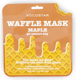 KOCOSTAR Waffle Mask Maple kirkastava kangasnaamio 1kpl