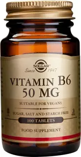 Solgar B6-vitamiini 50 mg ravintolisä 100 tabl.