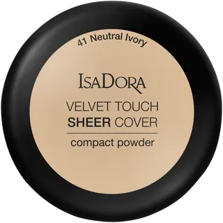IsaDora Velvet Touch Sheer Cover Compact Powder 10 g 41 Neutral Ivory kivipuuteri