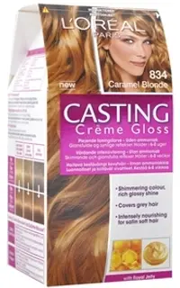 L'Oréal Paris Casting Crème Gloss 834 Caramel Blonde Luonnonvaalea Kuparikulta kevytväri 1kpl