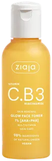 Ziaja C.B3 vitamiini 1 % AHA+PHA kuoriva ja heleyttävä kasvovesi 120ml