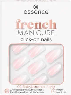 essence french MANICURE click-on nails 02 Babyboomer Style tekokynnet 12 kpl