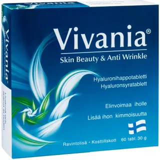 Vivania Skin Beauty & Anti Wrinkle hyaluronihappotabletti 60 tabl