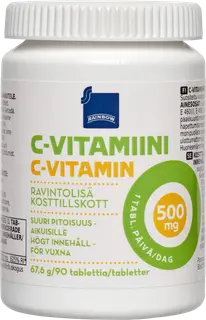Rainbow C-vitamiini 500mg ravintolisä suuri pitoisuus aikuisille 67,6 g/90 tablettia