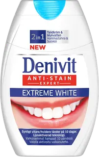 Denivit 75ml 2in1 Extreme White hammastahna+suuvesi