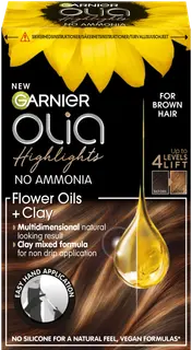Garnier Olia High Lights 2 kestoväriraidat ruskeille hiuksille 1kpl