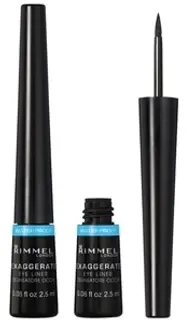 Rimmel 2,5ml Exaggerate Waterproof Liquid Eyeliner 003 Black nestemäinen silmänrajausväri