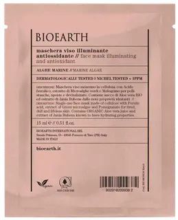 Bioearth Face Sheet Mask Illuminating and Antioxidant 15ml -Marine Algae