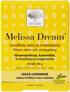 New Nordic Melissa Dream™ravintolisä 60 tabl
