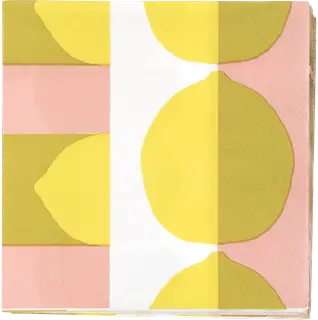 Pentik Sitruuna servietti 33x33 cm 20 kpl, keltainen