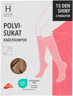 House naisten polvisukat shiny 15 den PS15X3HR 3-pack