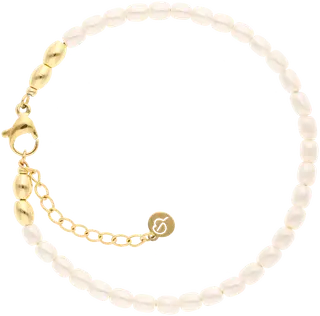 Edblad Cabo bracelet pearl gold rannekoru