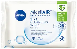 NIVEA 25kpl MicellAIR SKIN BREATHE® Cleansing Wipes -puhdistusliinat