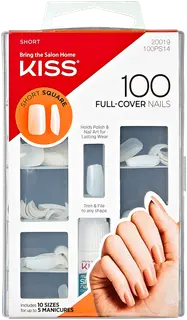 Kiss Nails Short Square Nails 100 kpl, 100PS14