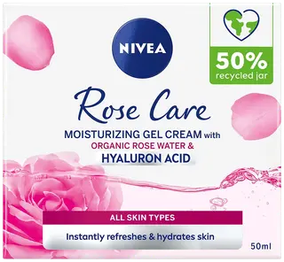 NIVEA 50ml Rose Care Moisturizing Gel Cream -päivävoide