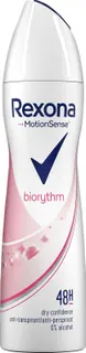 Rexona Biorythm Antiperspirantti Deodorantti Spray 48 h suoja Hikoilua vastaan 150 ml