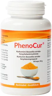 PhenoCur® Kurkumiini-Boswellia serrata-fenyyylialaniinivalmiste ravintolisä 90 kaps. 50 g