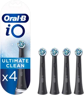 Oral-B iO Ultimate Clean Black -Vaihtoharjat, 4 Kpl:n Pakkaus