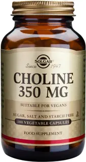Solgar Choline Koliini 350 mg ravintolisä 100 kaps.