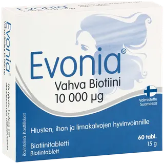 Evonia Vahva Biotiini 10 000 µg  biotiini tabletti 60 tabl