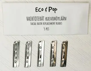 Eco & Pop terät kasvohöylään, 5 kpl