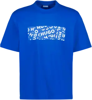 Hugo Blue  t-paita logoprintti Nalayo