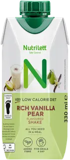 Nutrilett VLCD Rich Vanilla Pear Flavoured shake Valmis pirtelö 330ml