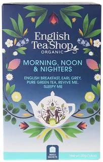 English Tea Shop luomuteelajitelma morning, noon & nighters 20pss 39g