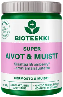 Bioteekki Super Aivot & Muisti ravintolisä 30 tabl.