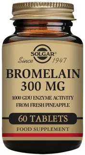 Solgar Bromelaiini 300 mg ravintolisä 60 tabl.