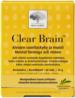 New Nordic Clear Brain™ ravintolisä 60 tabl./ 26 g