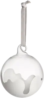 Iittala Joulu lasipallo 2023 80mm Aalto valkoinen