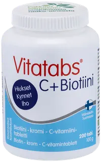 Vitatabs C + Biotiini  kromi-biotiini-C-vitamiinitabletti 200 tabl