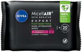 NIVEA 20kpl MicellAIR Expert Waterproof Make-up Removing Wipes -meikinpuhdistusliinat