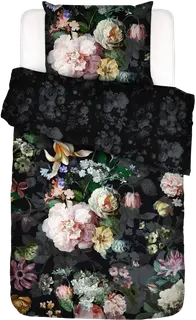 Essenza Fleur Festive pussilakanasetti 150x210+50x60cm musta