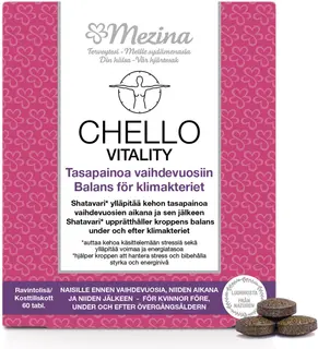 Mezina Chello Vitality kasviuute-vitamiinivalmiste ravintolisä 60 tabl. 36 g