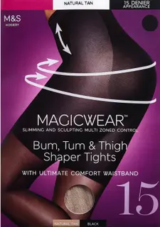 M&S Magicwear Body Shaper 15 DEN sukkahousut kiiltävä