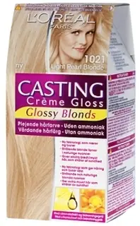 L'Oréal Paris Casting Crème Gloss Glossy Blonds 1021 Light Pearl Blonde Kirkas Helmenvaalea kevytväri 1kpl