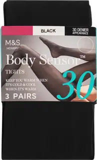 M&S Body Sensor™ 30 DEN sukkahousut, 3-pack