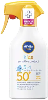 NIVEA SUN Kids 270ml Sensitive Protect Trigger Spray SPF50+ -aurinkosuojasuihke