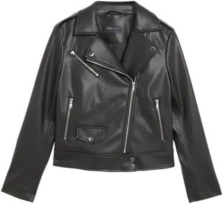 M&S Faux Leather bikertakki