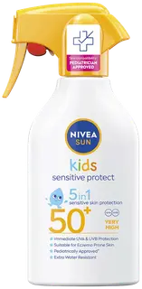 NIVEA SUN 270ml Kids Sensitive Protect Sun Trigger Spray SK50+ -aurinkosuojasuihke